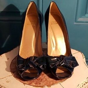 Stuart Weitzman patent peep toes